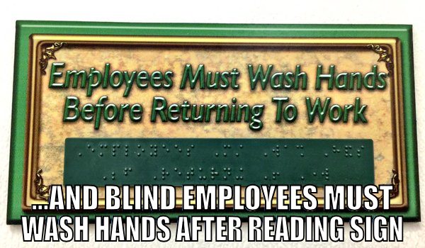 Employees Must Wash Hands