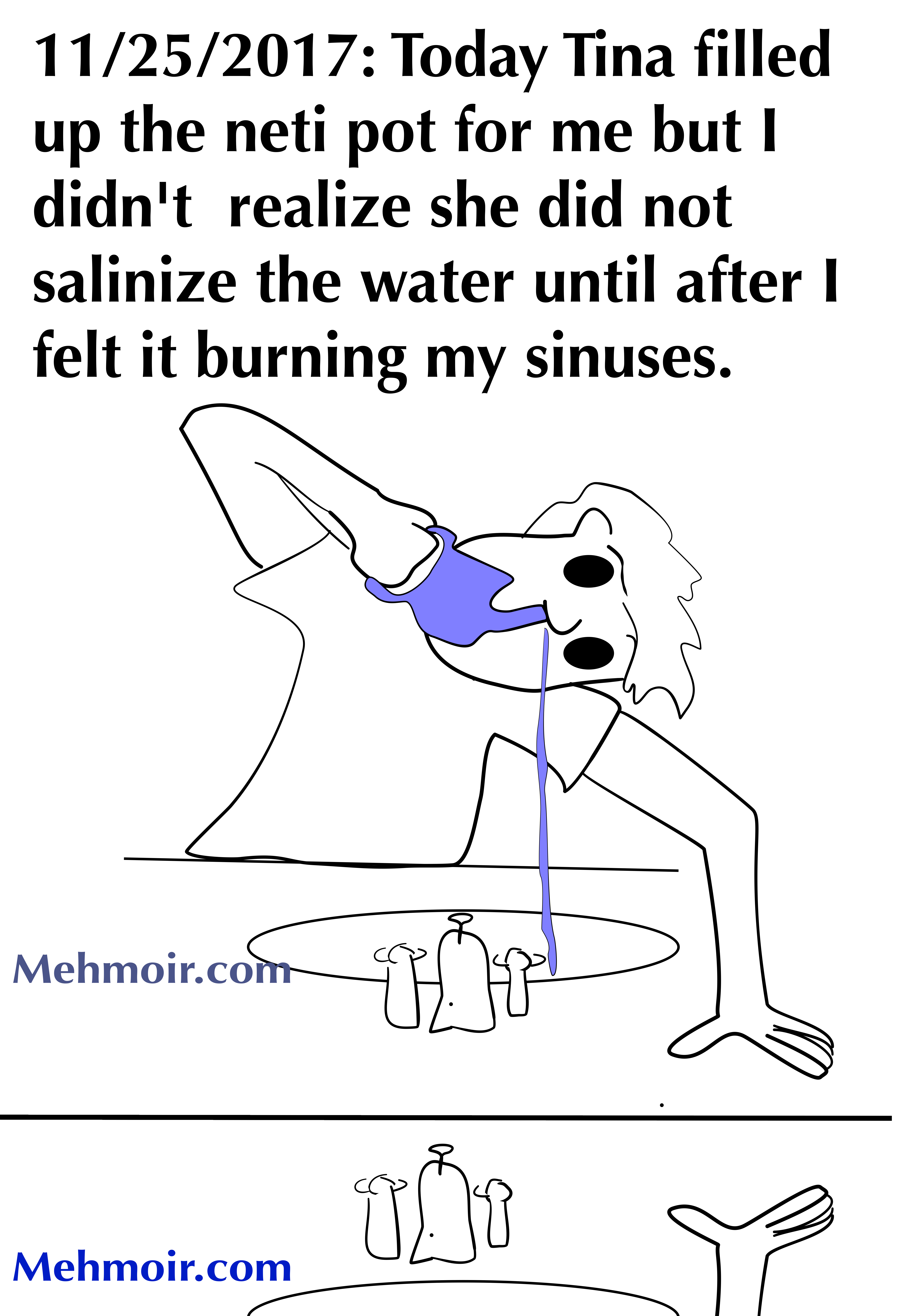 I think I water-boarded myself