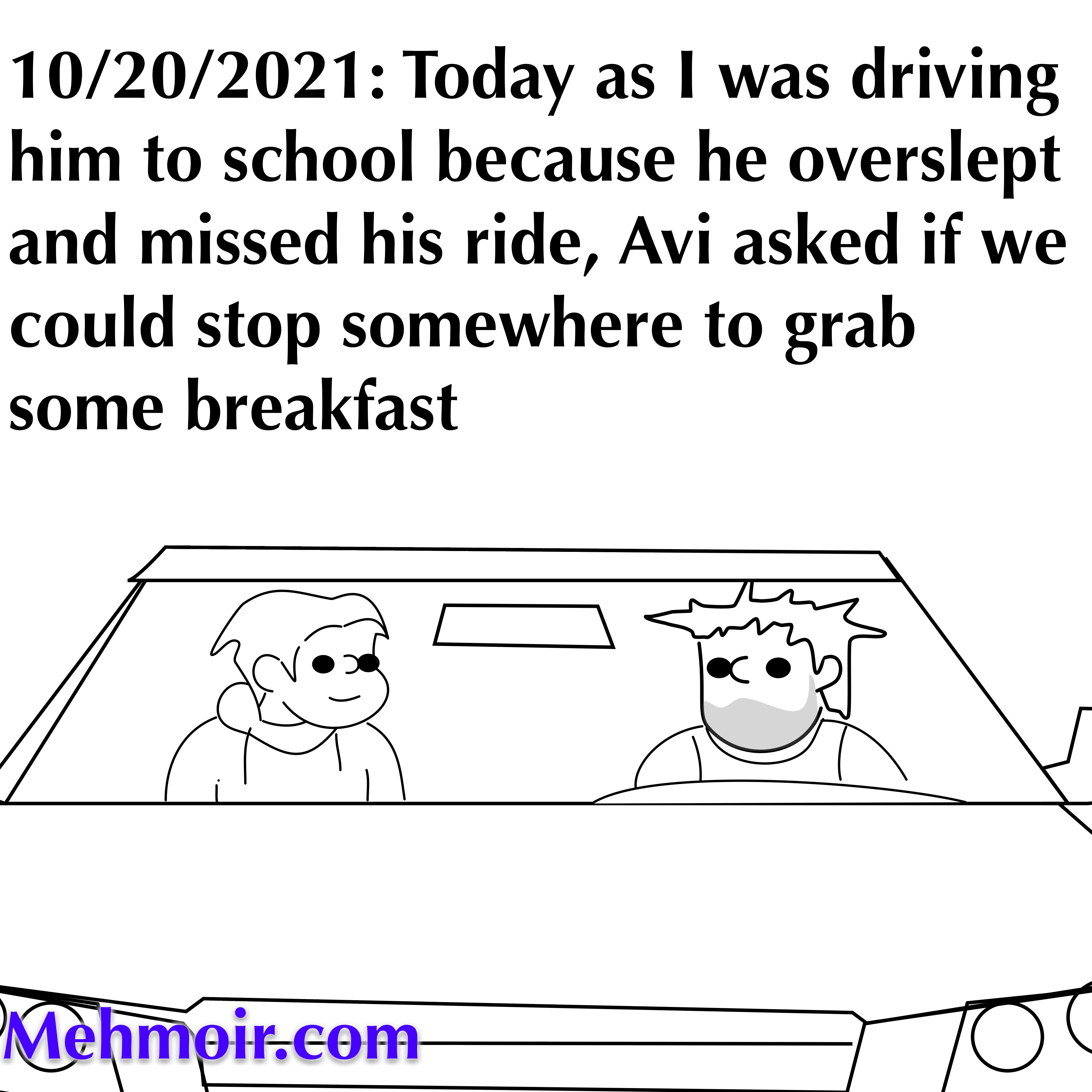 On the one hand he IS already late…