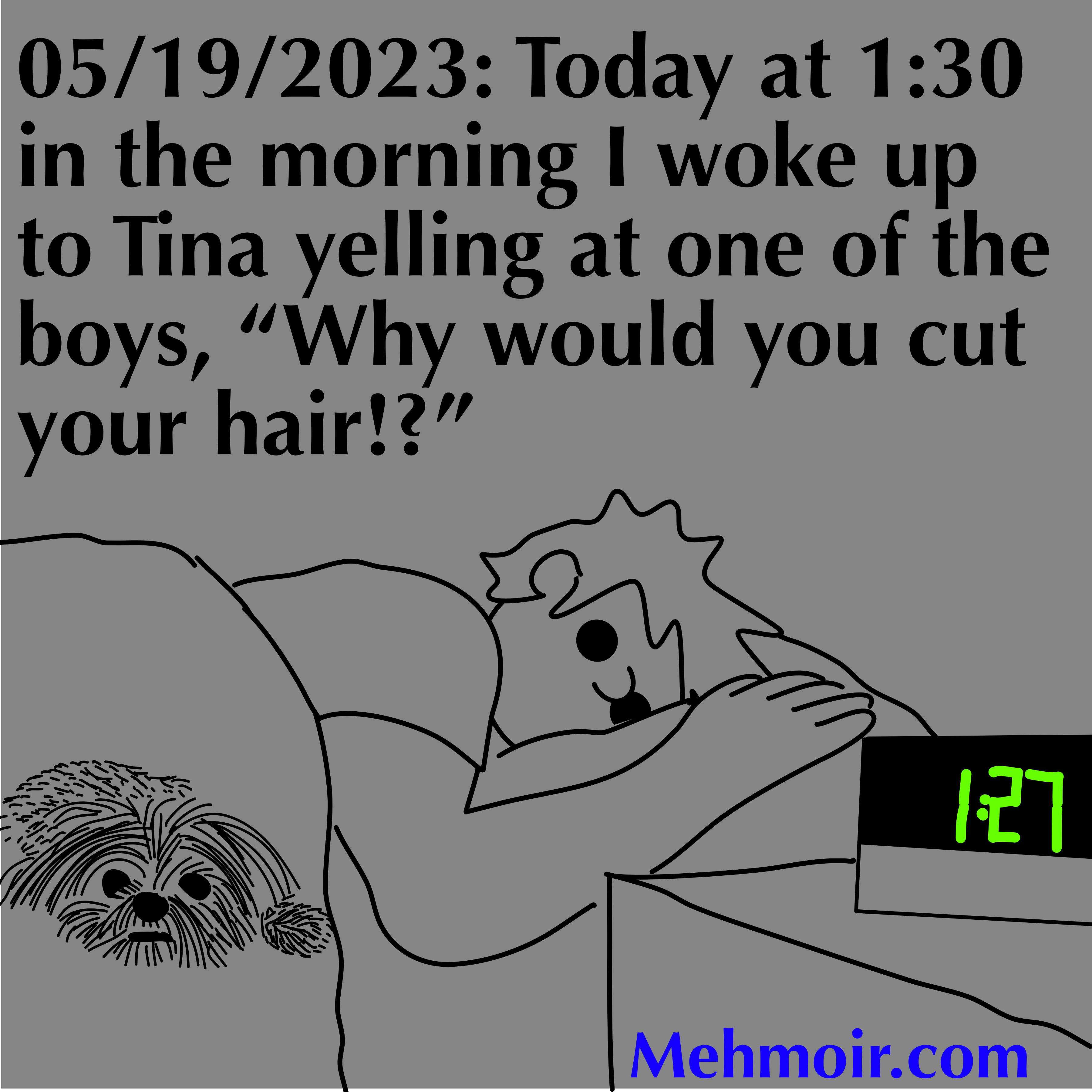 fortunately our barber has an after hours emergency number