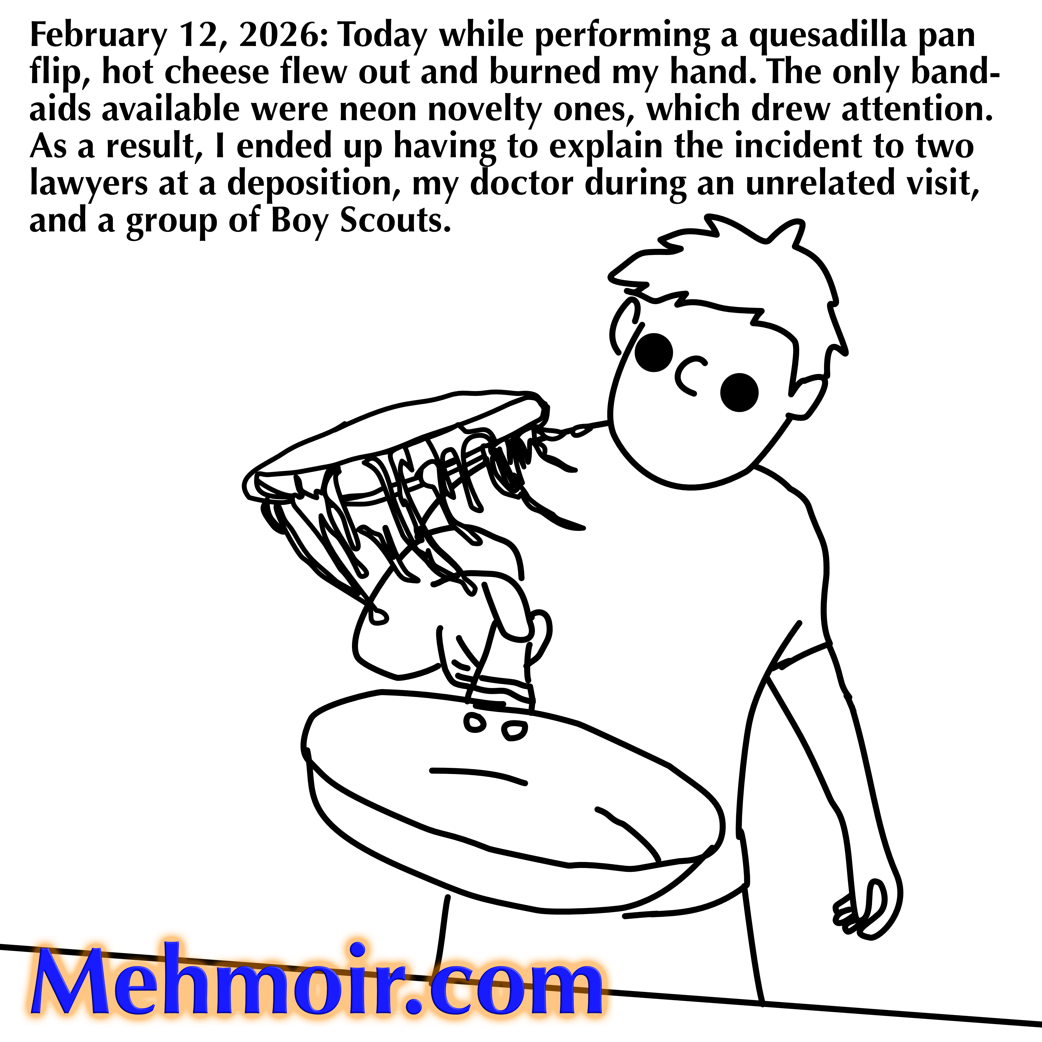 I will humbly suggest they combine the cooking and first aid merit badges